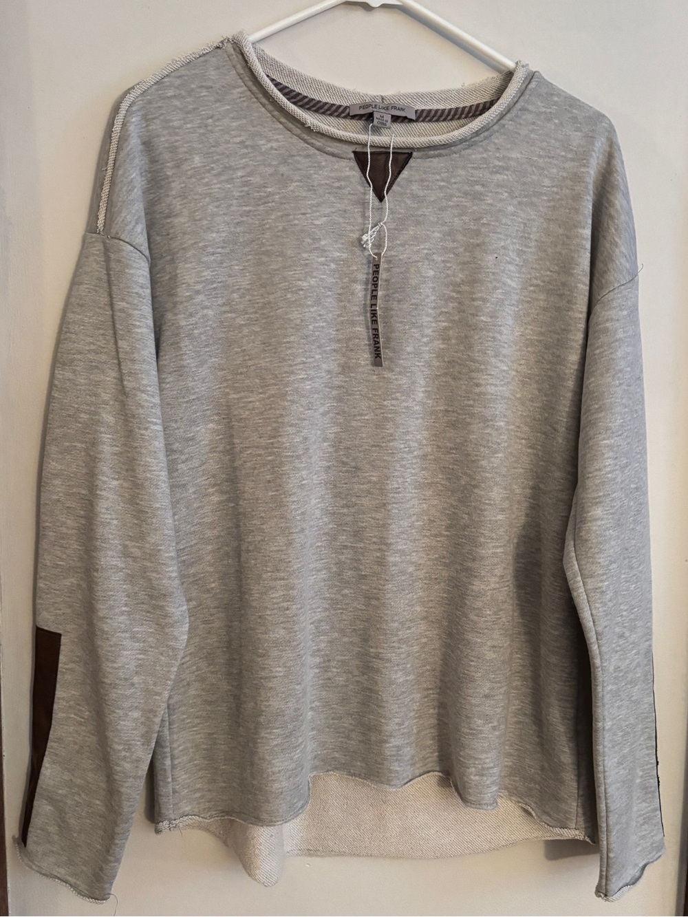 People Like Frank NWT Heather Grey Long Sleeve Roll Neck Sweatshirt Size Medium